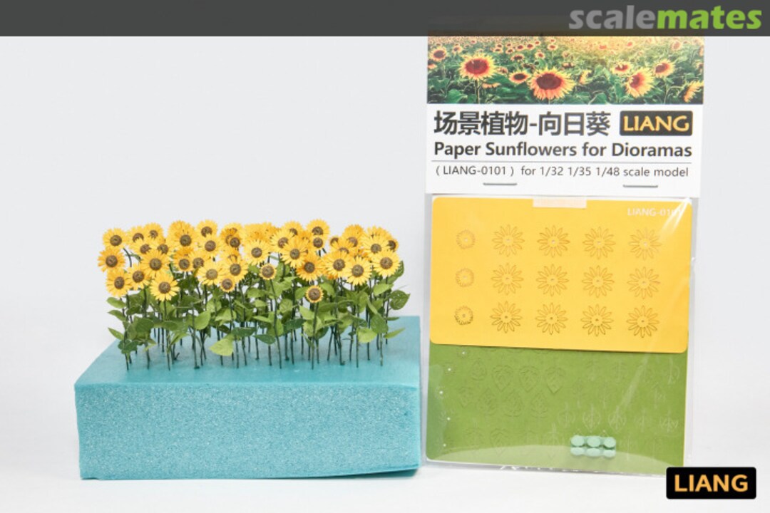 Boxart Paper Sunflowers for dioramas LIANG-0101 Liang Model