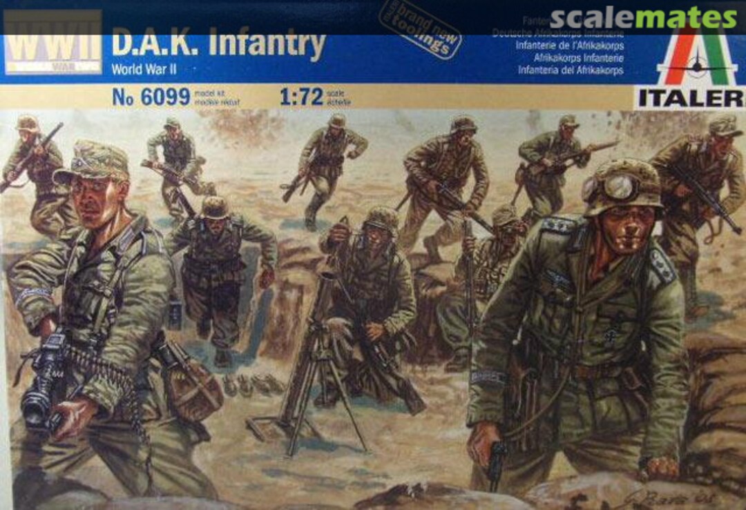 Boxart D.A.K. Infantry 6099 Italeri Boxart D.A.K. Infantry 6099 Italeri
