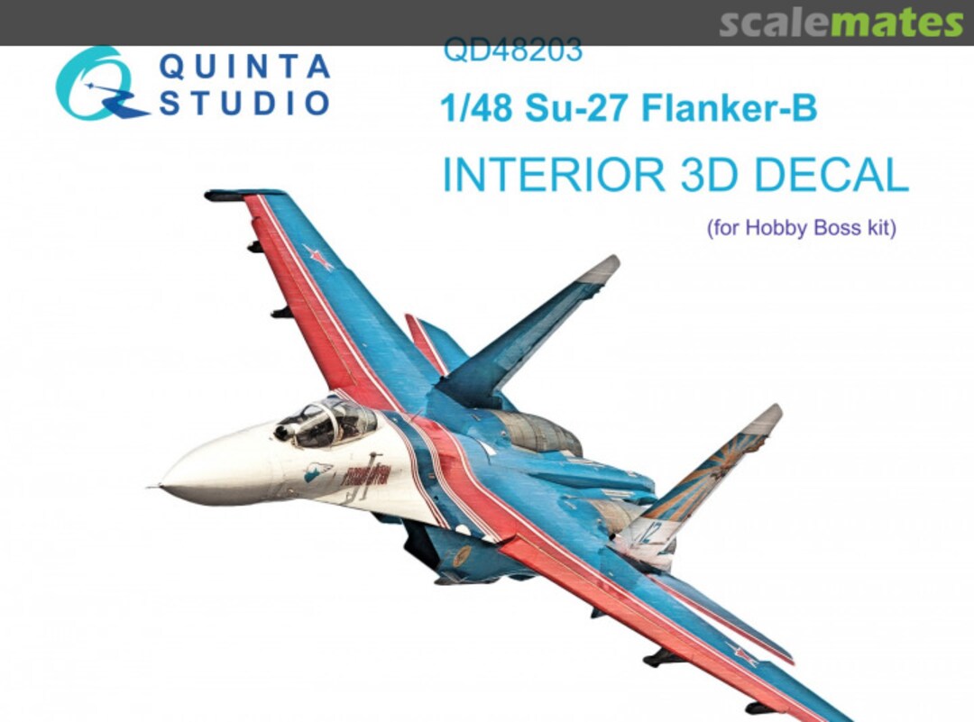 Boxart Su-27 Flanker B interior 3D decals QD48203 Quinta Studio Boxart Su-27 Flanker B interior 3D decals QD48203 Quinta Studio