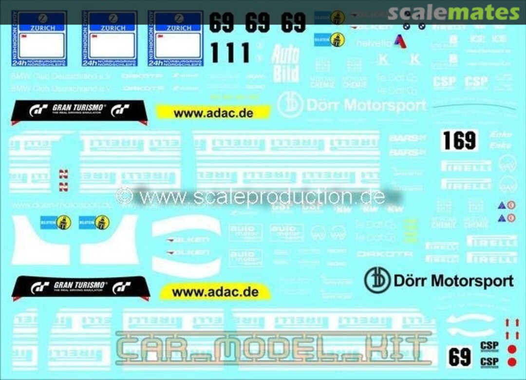 Boxart Decals for BMW Z4 GT3 24h Nurburgring 2010 SPD24053 Scale Production