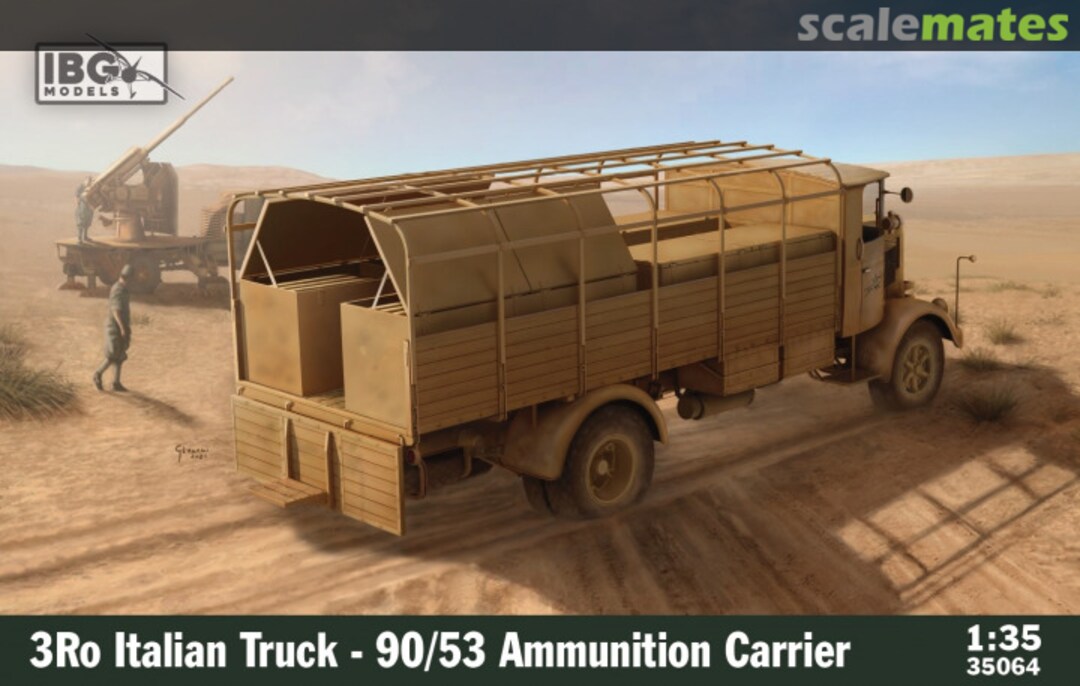 Boxart 3RO Italian Truck 90/53 Ammunition Carrier 35064 IBG Models