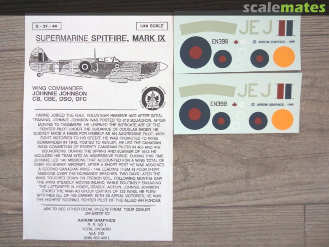 Boxart Supermarine Spitfire, Mark IX D-37-48 Arrow Graphics Boxart Supermarine Spitfire, Mark IX D-37-48 Arrow Graphics