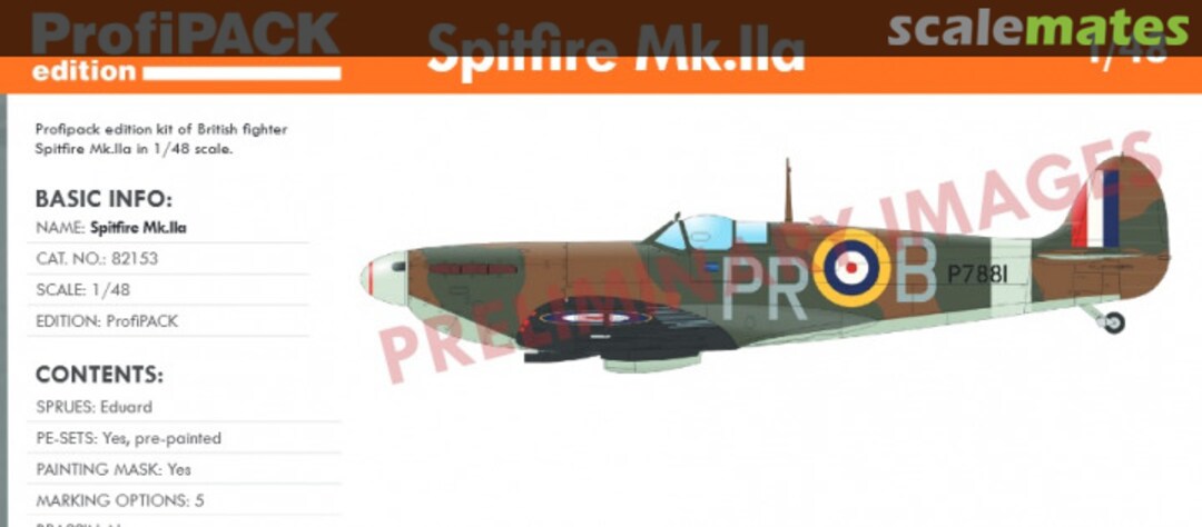 Boxart Spitfire Mk.IIa 82153 Eduard Boxart Spitfire Mk.IIa 82153 Eduard