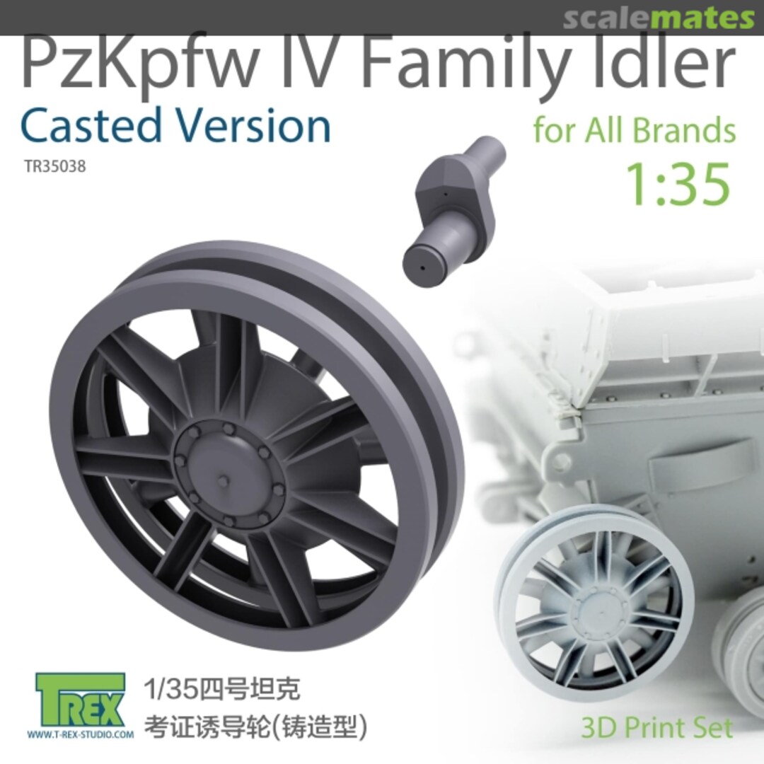 Boxart PzKpfw IV Idler Cast Version TR35038 T-Rex Studio Boxart PzKpfw IV Idler Cast Version TR35038 T-Rex Studio
