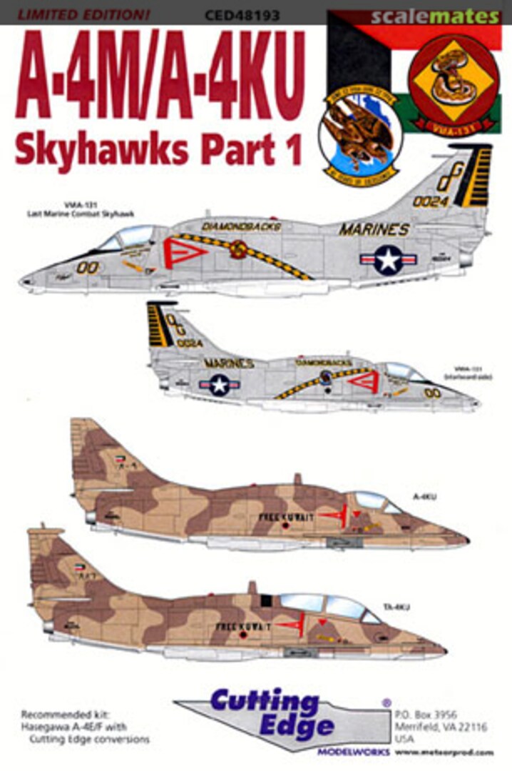 Boxart A-4M/A-4KU Skyhawks Part 1 CED48193 Cutting Edge Modelworks Boxart A-4M/A-4KU Skyhawks Part 1 CED48193 Cutting Edge Modelworks