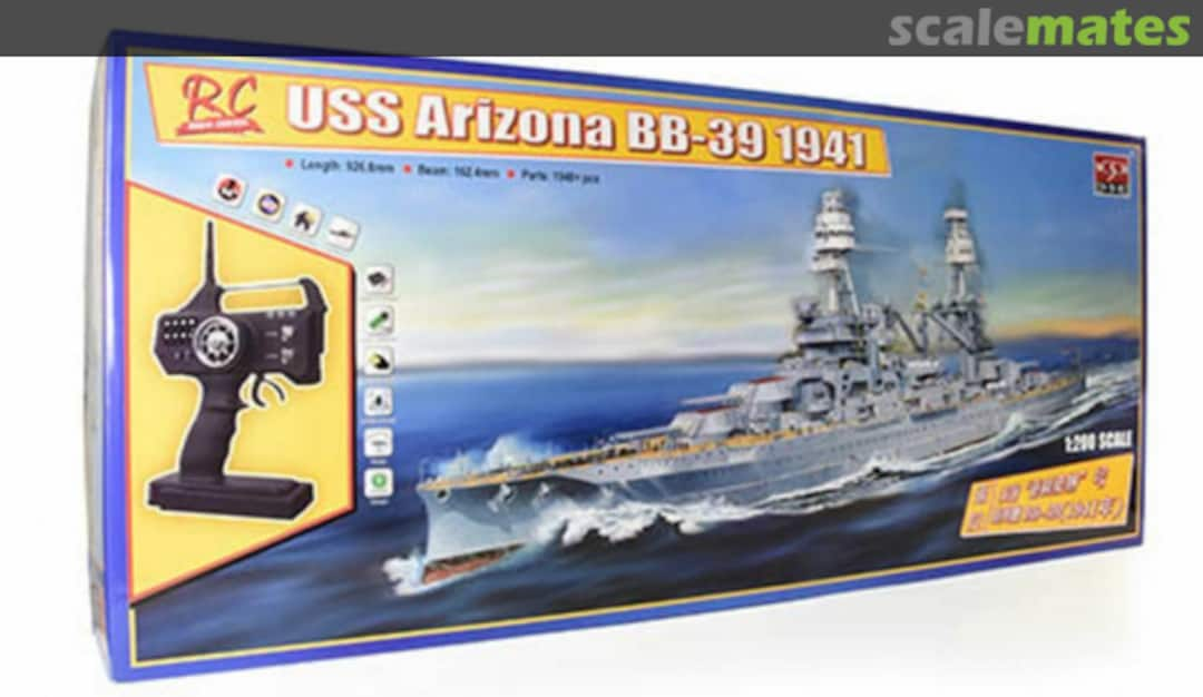 Boxart USS Arizona BB-39 1941 Battleship 07015 Trumpeter