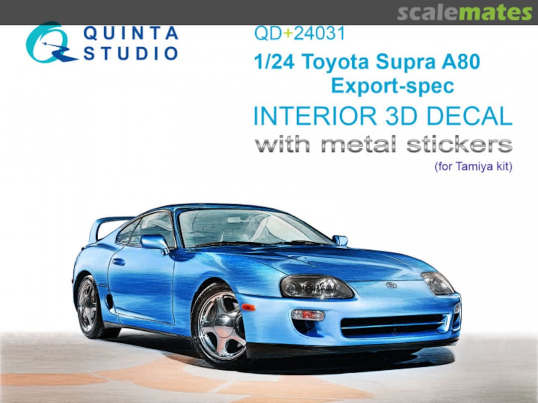 Boxart Toyota Supra A80, Export-spec interior 3D decals (with metal stickers) QD+24031 Quinta Studio