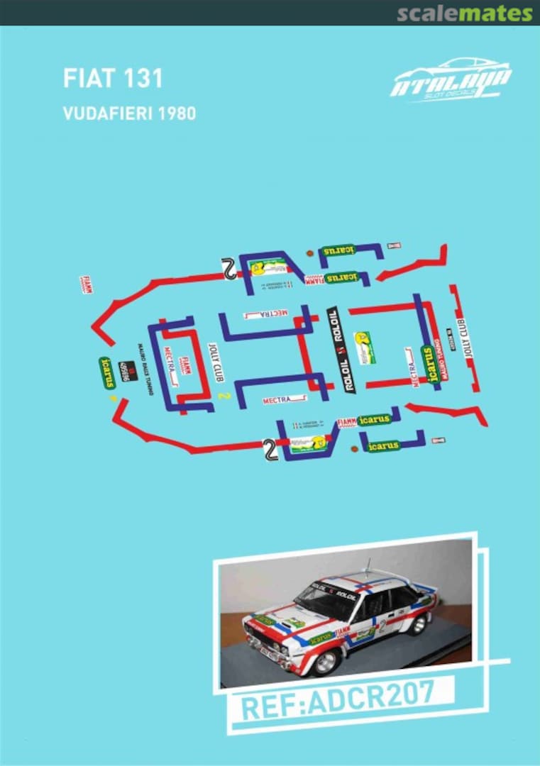 Boxart Fiat 131 Abarth "icarus" ADCR207 Atalaya Slot Decals Boxart Fiat 131 Abarth "icarus" ADCR207 Atalaya Slot Decals
