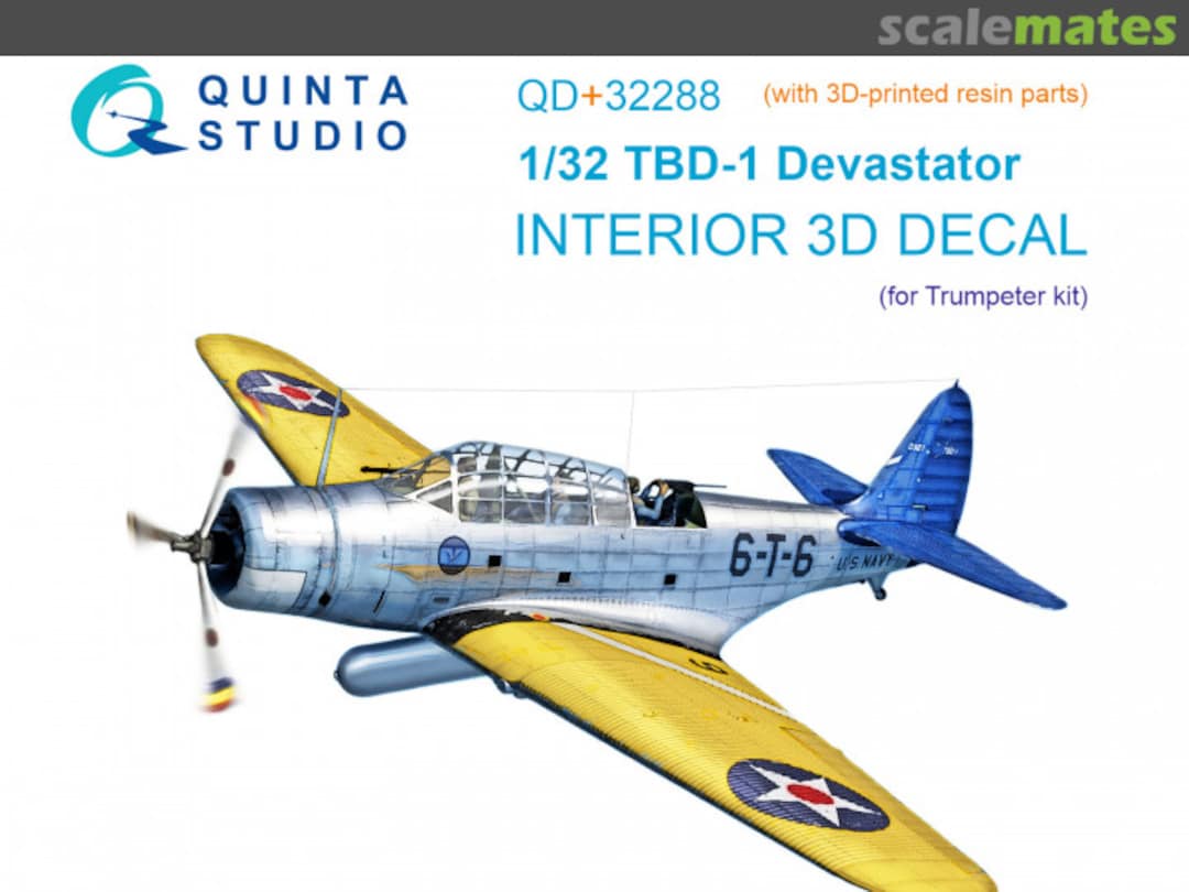 Boxart TBD-1 Devastator interior 3D decals (with 3D resin parts) QD+32288 Quinta Studio
