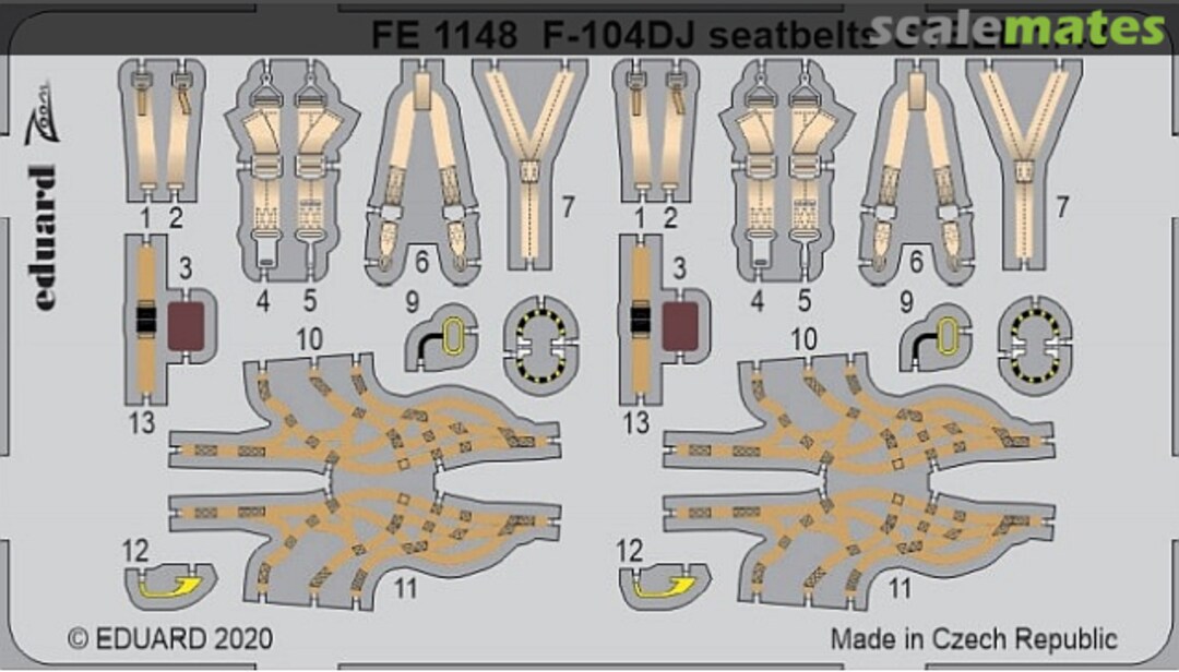 Boxart F-104DJ seatbelts early STEEL FE1148 Eduard Boxart F-104DJ seatbelts early STEEL FE1148 Eduard