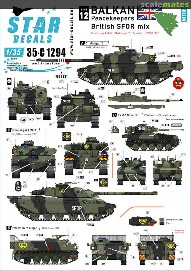 Boxart Balkan Peacekeepers # 12 35-C1294 Star Decals Boxart Balkan Peacekeepers # 12 35-C1294 Star Decals