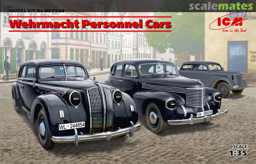 Boxart Wehrmacht Personnel Cars (Kadett K38, Kapitan and Admiral) DS3504 ICM Boxart Wehrmacht Personnel Cars (Kadett K38, Kapitan and Admiral) DS3504 ICM