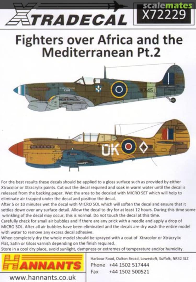 Boxart Fighters over Africa and the Mediterranean Pt.2 X72229 Xtradecal