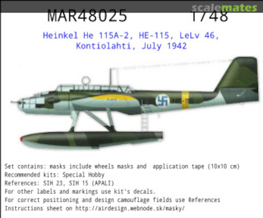 Boxart Heinkel He-115A2, HE-115 MAR48025 AIRDESIGN.SK Boxart Heinkel He-115A2, HE-115 MAR48025 AIRDESIGN.SK