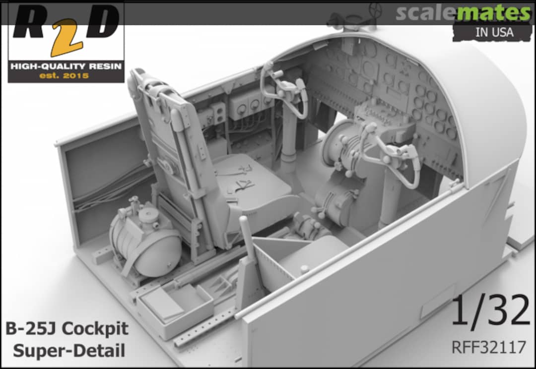 Boxart 1/32 B-25J Mitchell Strafer Cockpit Super-Detail Set (for HK) R2D32117 RESIN2detail