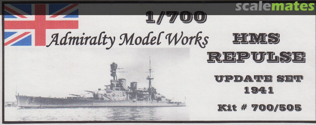 hms repulse update set 1941 admiralty model works 700 505 admiralty model works