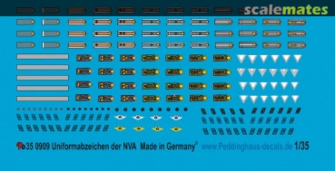 Boxart Uniform Markings for Eastern German Troops EP 909 Peddinghaus-Decals