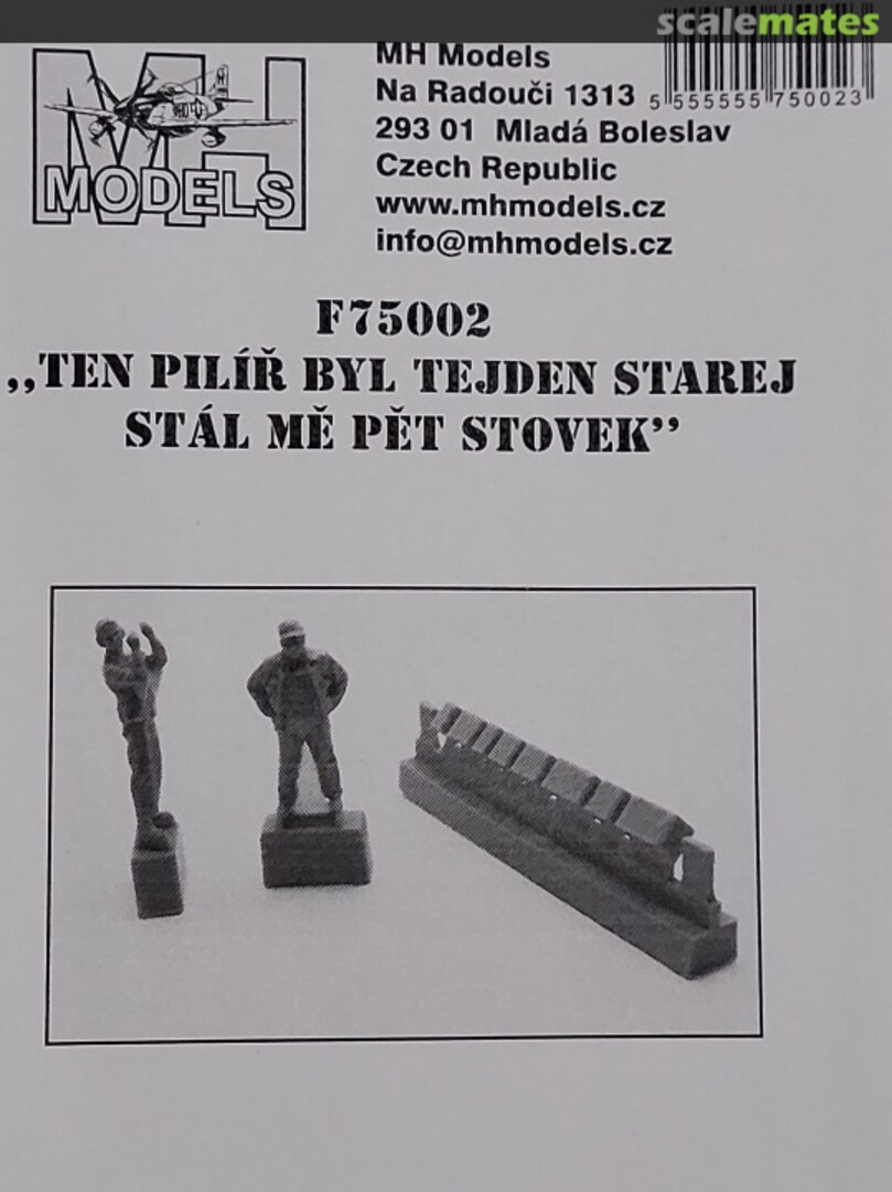 Boxart "Ten pilíř byl tejden starej. Stál mě pět stovek." F75002 MH Models Boxart "Ten pilíř byl tejden starej. Stál mě pět stovek." F75002 MH Models