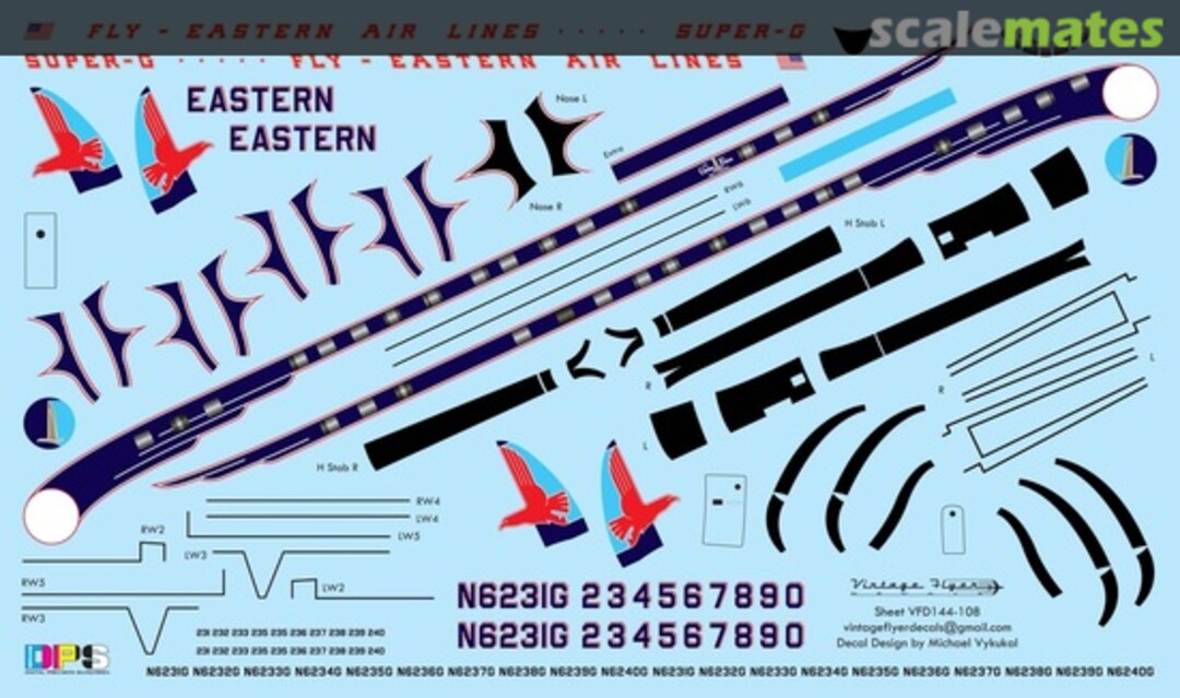 Boxart L-1049G Eastern (Delivery-R) VFD072-108R Vintage Flyer Decals Boxart L-1049G Eastern (Delivery-R) VFD072-108R Vintage Flyer Decals