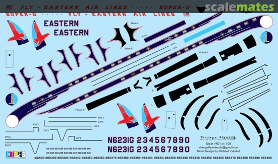 Boxart L-1049G Eastern (Delivery-R) VFD072-108R Vintage Flyer Decals