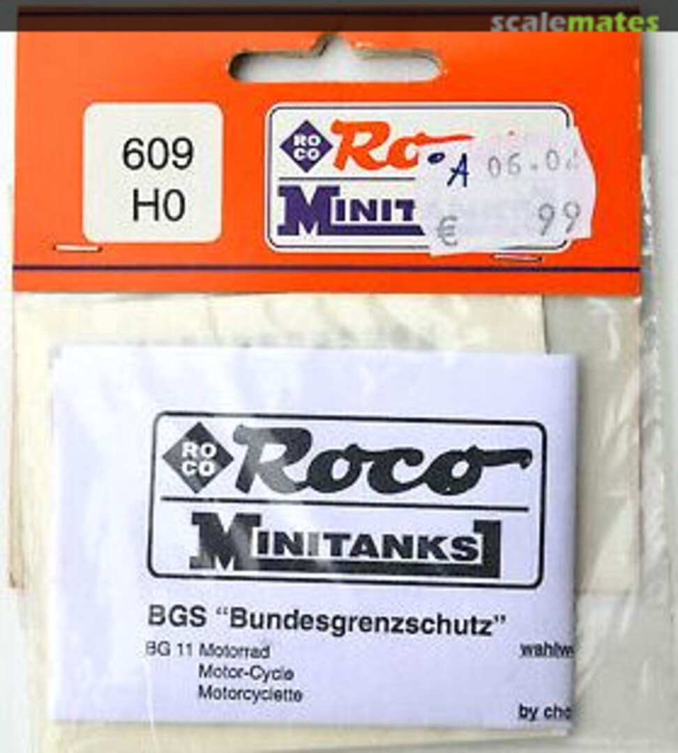 Boxart License plates for Bundesgrenzschutz 609 Roco Minitanks