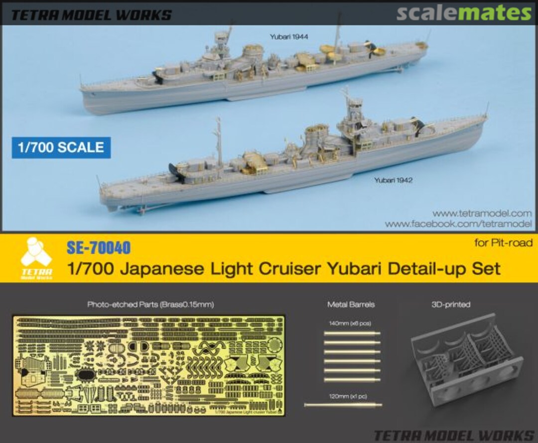 Boxart Japanese Light Cruiser Yubari Detail-up Set SE-70040 Tetra Model Works