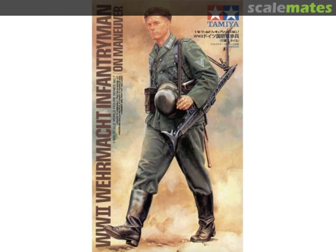 Boxart WWII Wehrmacht Infantryman (on Maneuver) 36307 Tamiya