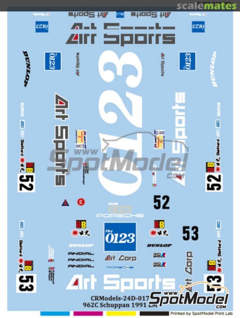 Boxart Porsche 962C Schuppan Team sponsored by Art Sports - 24 Hours Le Mans 1991 PLB2-212889 Print Lab Decals Boxart Porsche 962C Schuppan Team sponsored by Art Sports - 24 Hours Le Mans 1991 PLB2-212889 Print Lab Decals