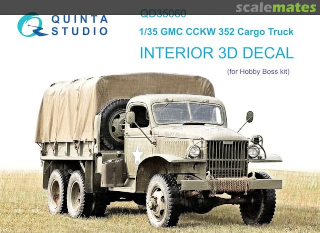 Boxart GMC CCKW 352 Cargo Truck interior 3D decals QD35060 Quinta Studio Boxart GMC CCKW 352 Cargo Truck interior 3D decals QD35060 Quinta Studio