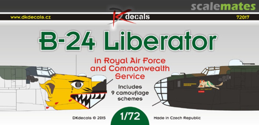 Boxart B-24 Liberator 72017 DK Decals