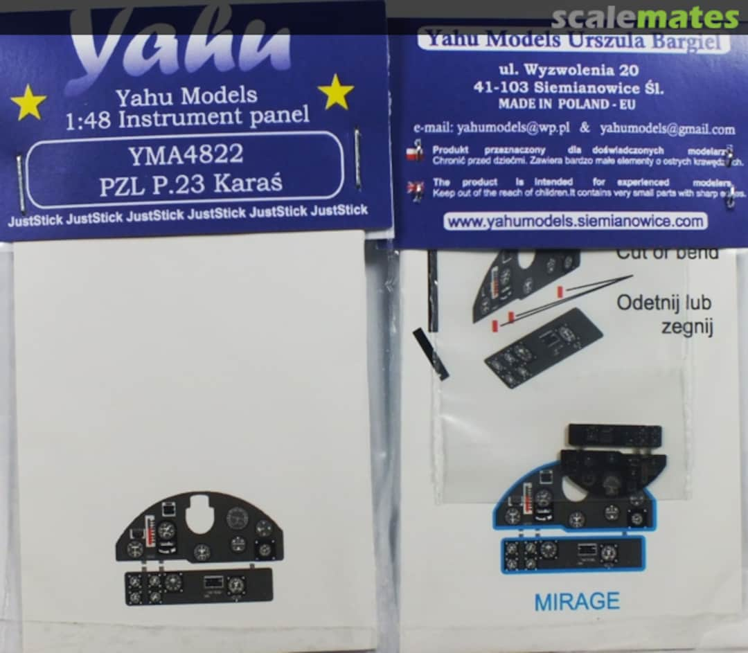 Boxart PZL P.23 Karas Instrument Panel YMA4822 Yahu Models