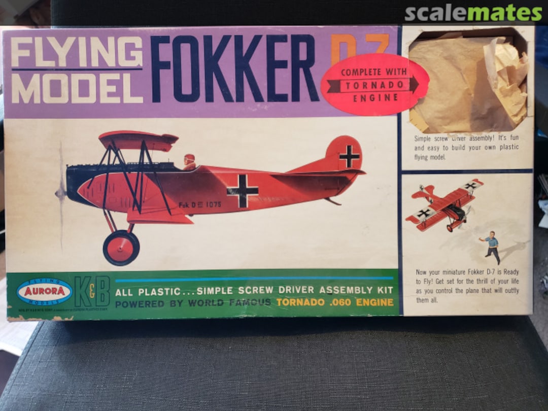 航空機・ヘリコプター FOKKER D-7 AURORA Aurora Fokker D-7 1956 Vintage Model Airplane Kit Review - YouTube