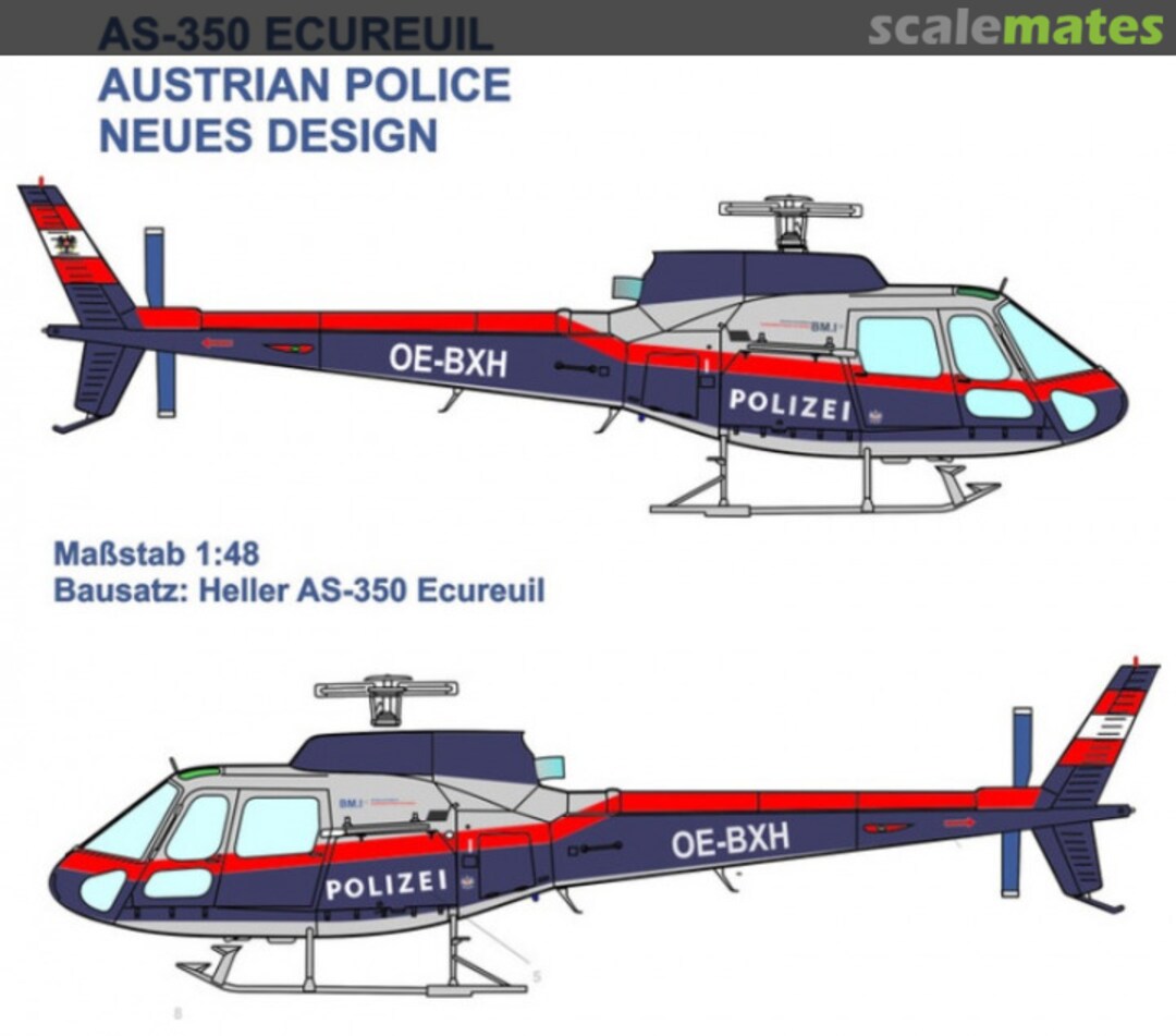 Boxart AS-350 Österreichische Flugpolizei HZ 48006 Brent-Air-Decals