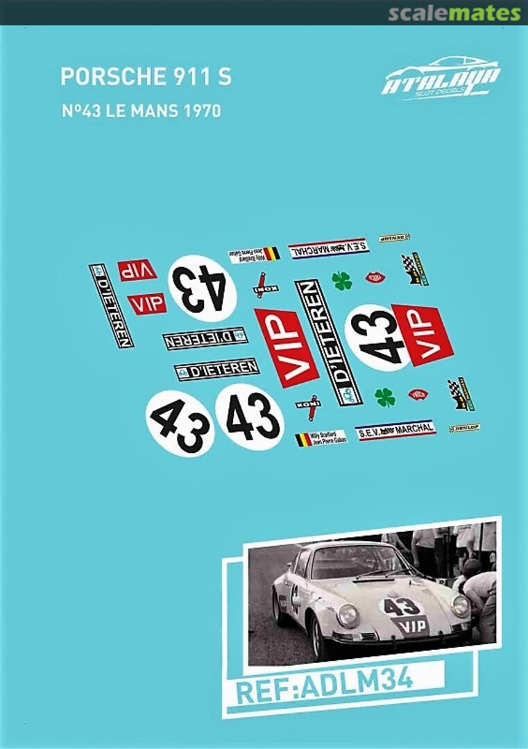 Boxart Porsche 911 S "VIP" ADLM34 Atalaya Slot Decals Boxart Porsche 911 S "VIP" ADLM34 Atalaya Slot Decals