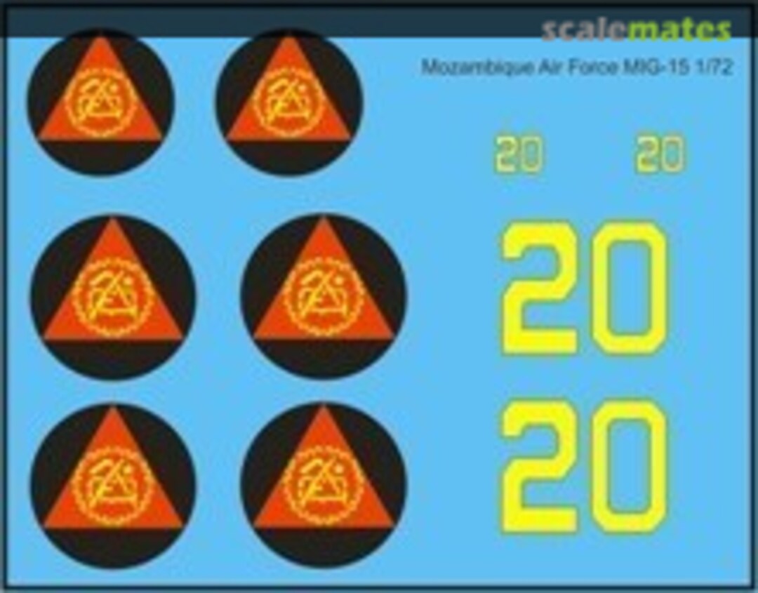 Boxart Mozambique Air Force MiG-15 MAV-MOZ483 MAV Decals Boxart Mozambique Air Force MiG-15 MAV-MOZ483 MAV Decals