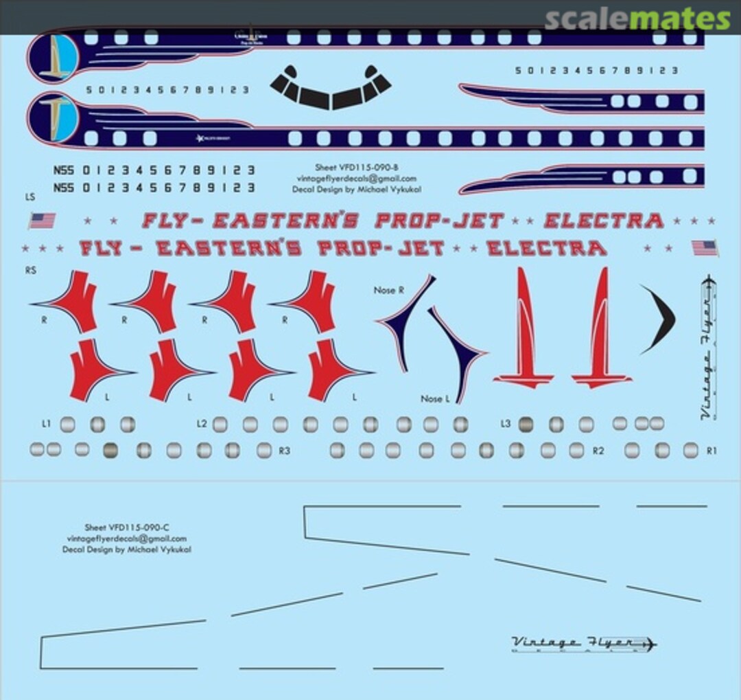 Boxart L-188 Eastern (Delivery) VFD072-090 Vintage Flyer Decals