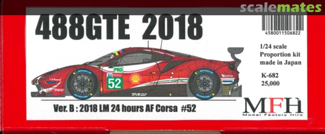 Boxart Ferrari 488 GTE K-682 Model Factory Hiro Boxart Ferrari 488 GTE K-682 Model Factory Hiro