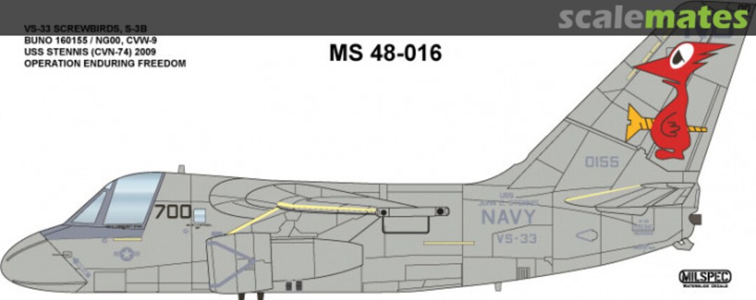 Boxart VS-33 SCREWBIRDS S-3B 48-016 Milspec Boxart VS-33 SCREWBIRDS S-3B 48-016 Milspec