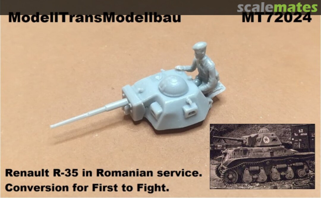 Boxart Renault R-35 in Romanian service MT72024 Modell Trans Modellbau Boxart Renault R-35 in Romanian service MT72024 Modell Trans Modellbau