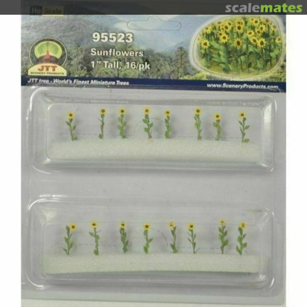 Boxart Pack of 16 Sunflowers 1" 95523 JTT Scenery Products Boxart Pack of 16 Sunflowers 1" 95523 JTT Scenery Products