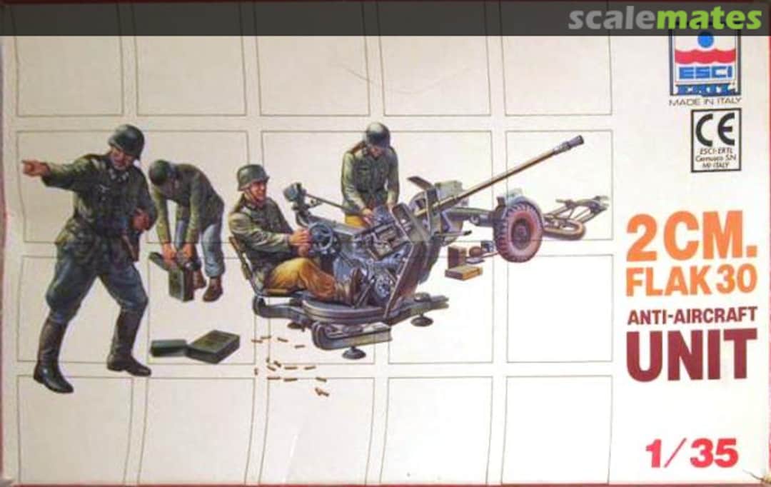 Boxart 2cm. Flak 30 Anti-Aircraft Unit 5013 ESCI/ERTL Boxart 2cm. Flak 30 Anti-Aircraft Unit 5013 ESCI/ERTL