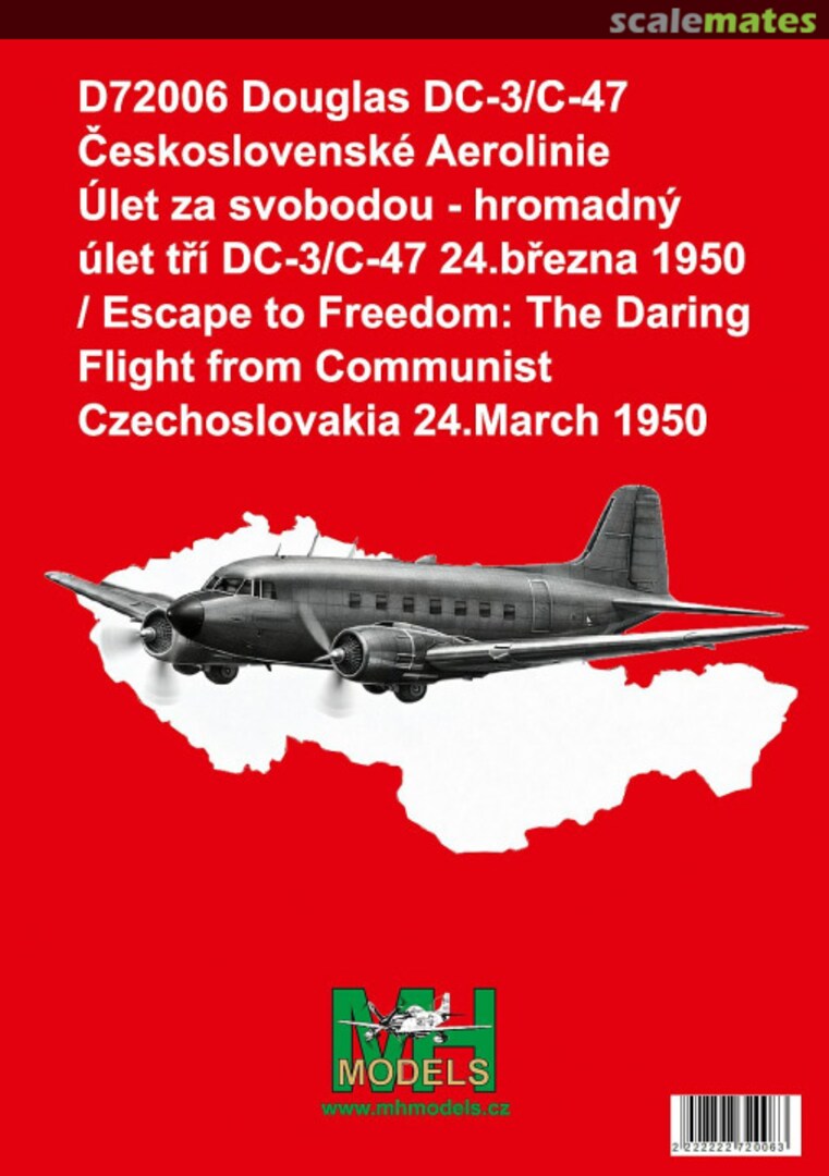 Boxart DC-3/C-47 / Escape to Freedom: The Daring Flight from Communist Czechoslovakia D72006 MH Models