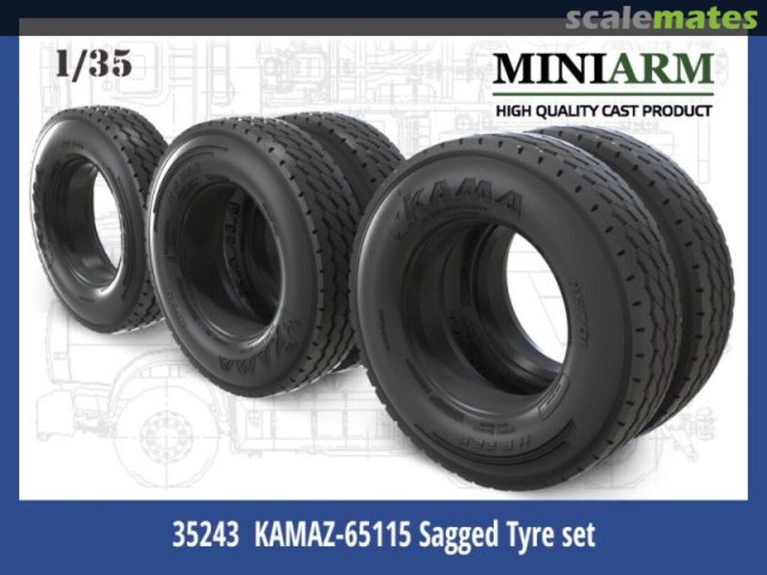 Boxart KAMAZ-65115 Sagged tyre set 35243 Miniarm