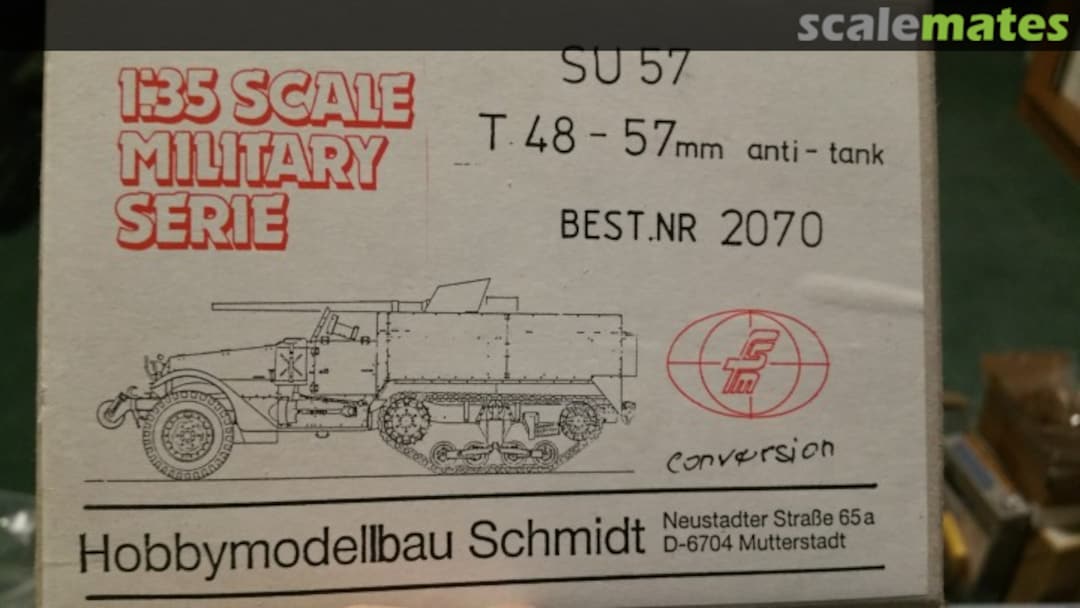 Boxart SU57 T48 - 57mm Anti-tank Halftrack 2070 Hobbymodellbau Schmidt Boxart SU57 T48 - 57mm Anti-tank Halftrack 2070 Hobbymodellbau Schmidt