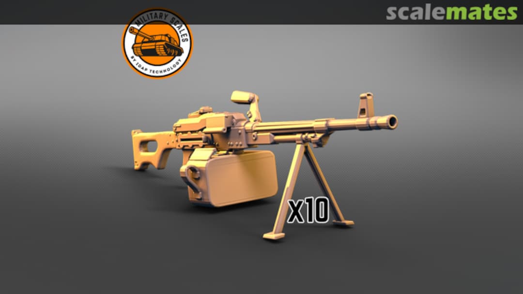 Boxart PK Machine Gun set of 10 pcs PMI0246D Military Scales