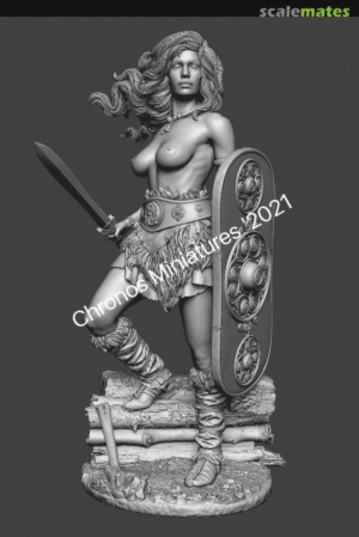 Boxart Worlds Of Fantasy: Celtic woman warrior CHM-75054 Chronos Miniatures