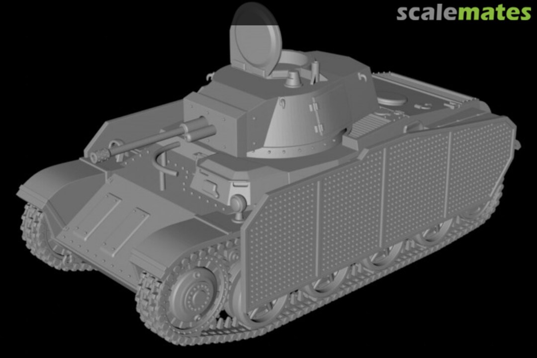 Boxart Light tank 43M Toldi III (C40) - with side skirts / open hatch 72012945 EMP3d