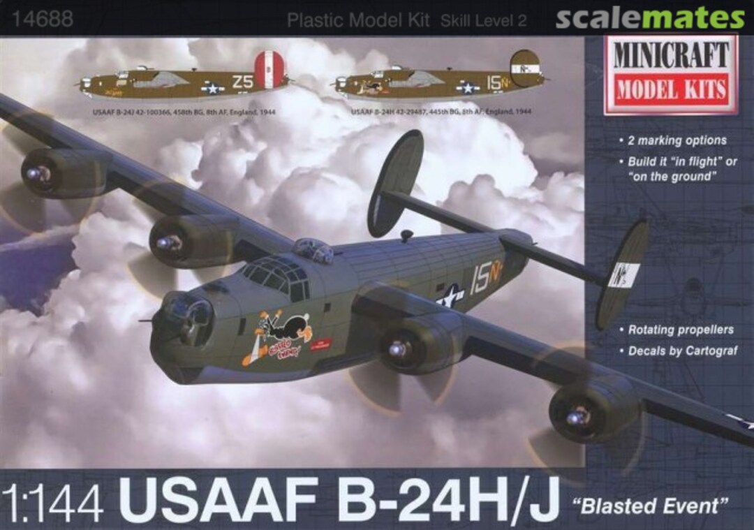 Boxart USAAF B-24H/J "Blasted Event" 14688 Minicraft Model Kits Boxart USAAF B-24H/J "Blasted Event" 14688 Minicraft Model Kits