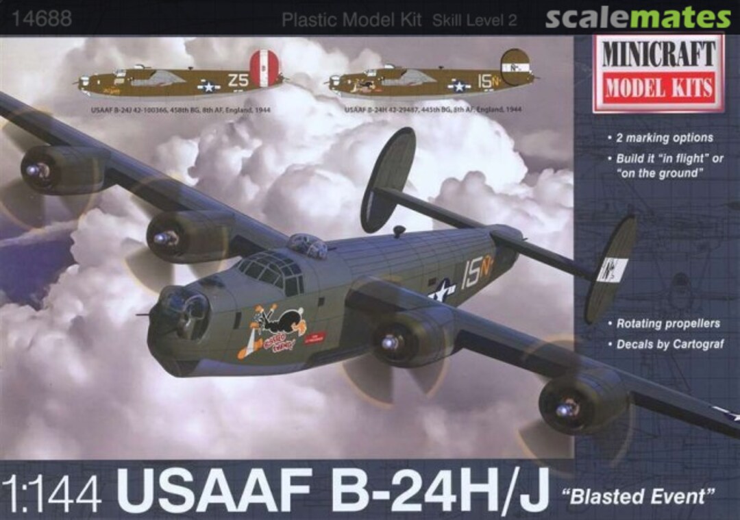 Boxart USAAF B-24H/J "Blasted Event" 14688 Minicraft Model Kits