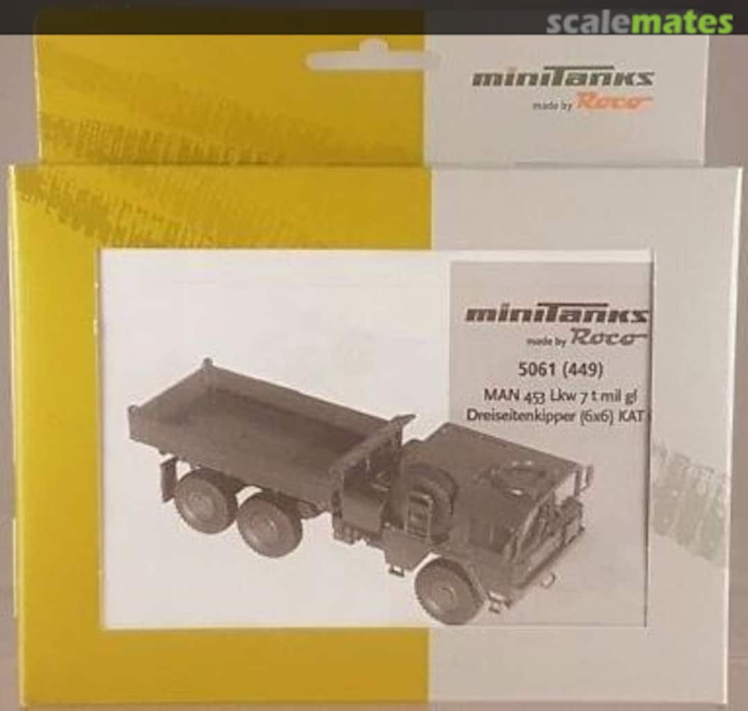Boxart MAN 453 Lkw 7 t mil gl Dreiseitenkipper (6x6) KAT 1 5061 Roco Minitanks Boxart MAN 453 Lkw 7 t mil gl Dreiseitenkipper (6x6) KAT 1 5061 Roco Minitanks